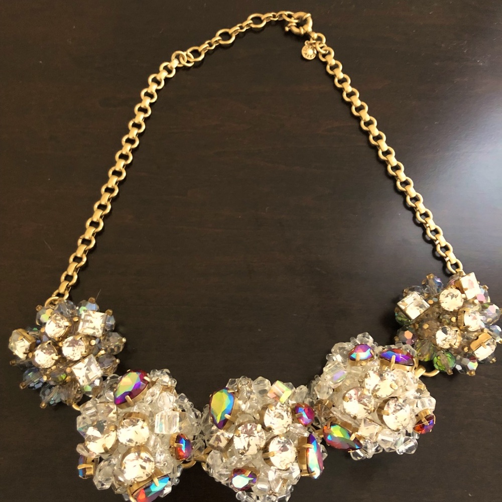JCrew Crystal Cluster Necklace